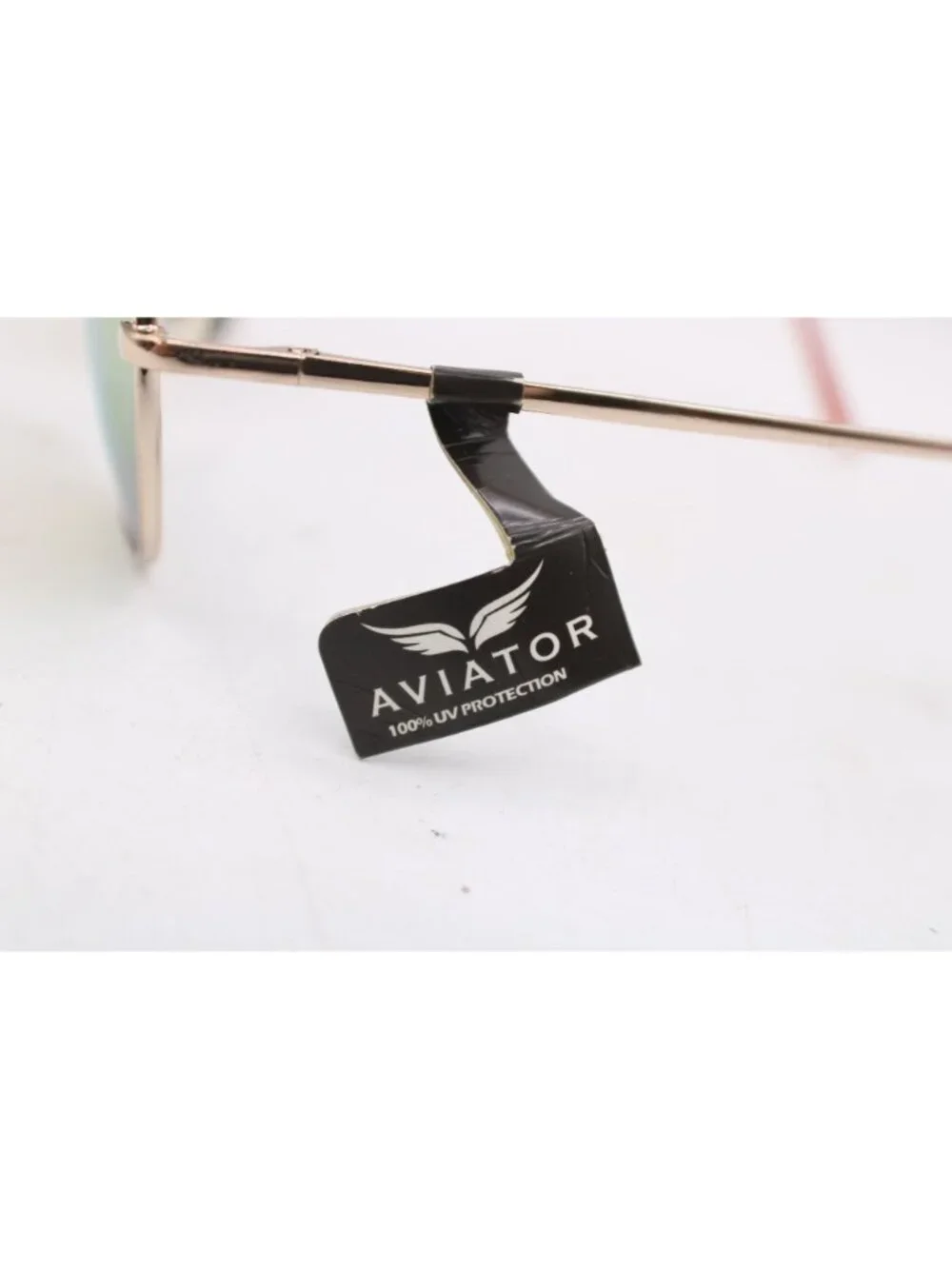 Aviator Sunglasses Gold Frame Mirrored Lenses UV400 Protection Black Pouch NEW